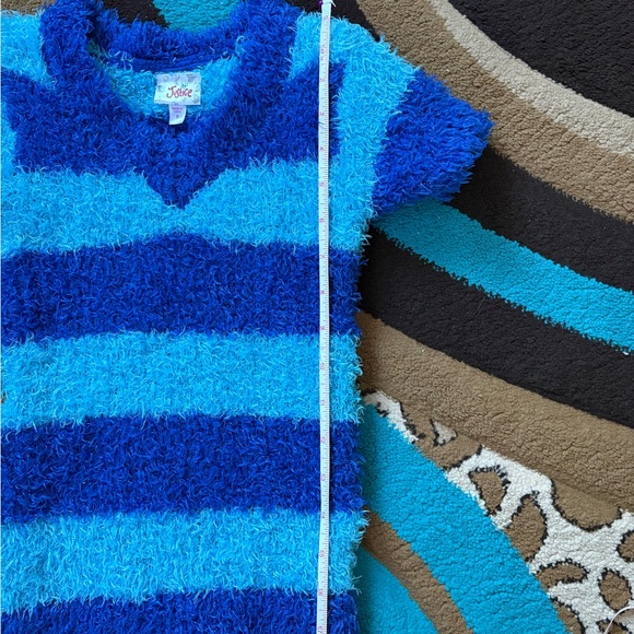 Justice Fuzzy Blue Top - Picture 4 of 4